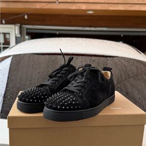 Christian Louboutin Black Spiked Sneakers